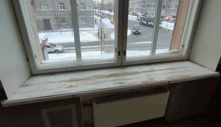 Внутренний вид окна до работ